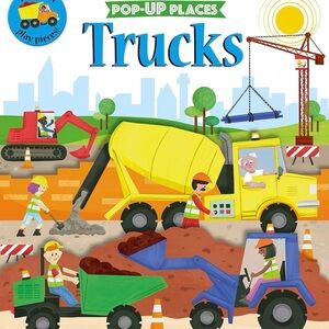 Trucks Pop-Up Book - Yellow Construction Truck
